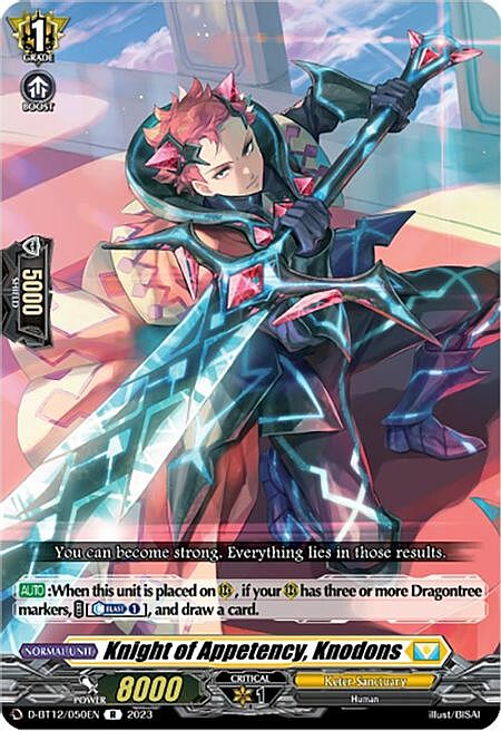 Knight of Appetency, Knodons Card Front