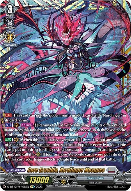Gore Gravidia, Nordlinger Masques Card Front