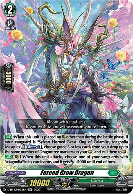 Forced Grow Dragon Card Front