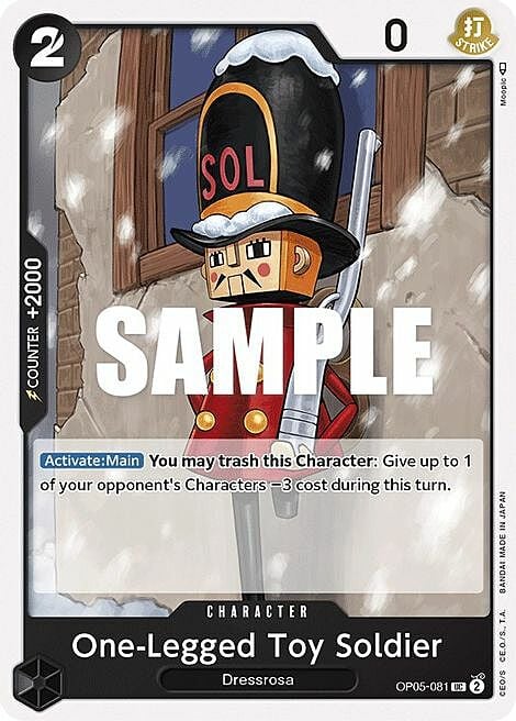 One-Legged Toy Soldier Card Front