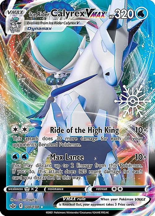 Ice Rider Calyrex VMAX Card Front
