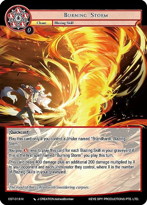 Burning Storm Card Front