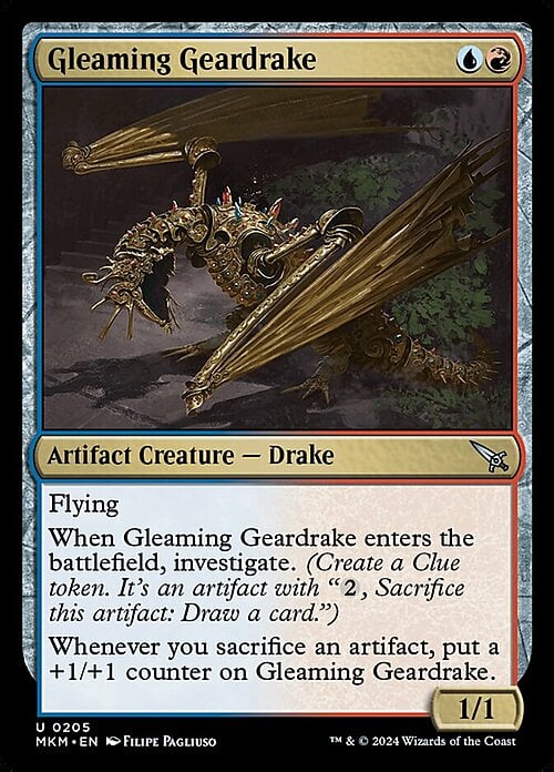 Gleaming Geardrake Card Front