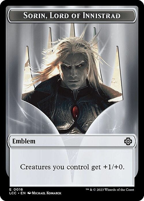 Sorin, Lord of Innistrad Emblem // Vampire Card Front