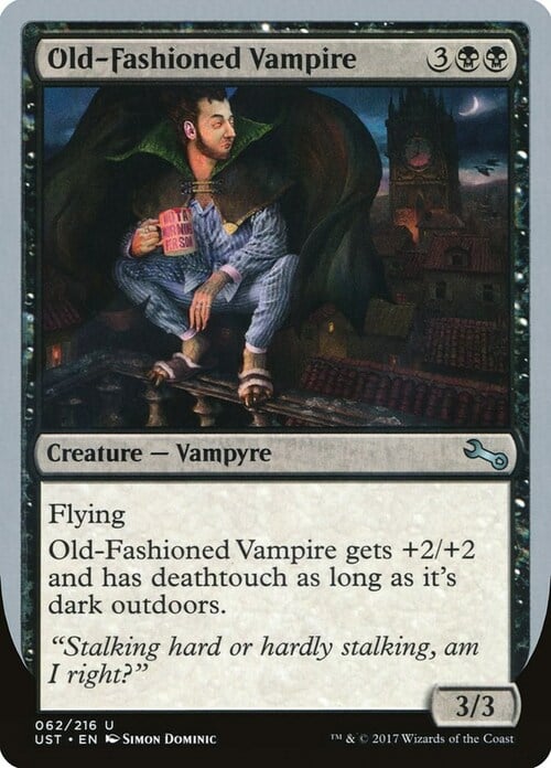 Old-Fashioned Vampire Card Front