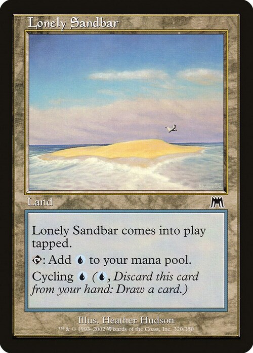 Lonely Sandbar Card Front