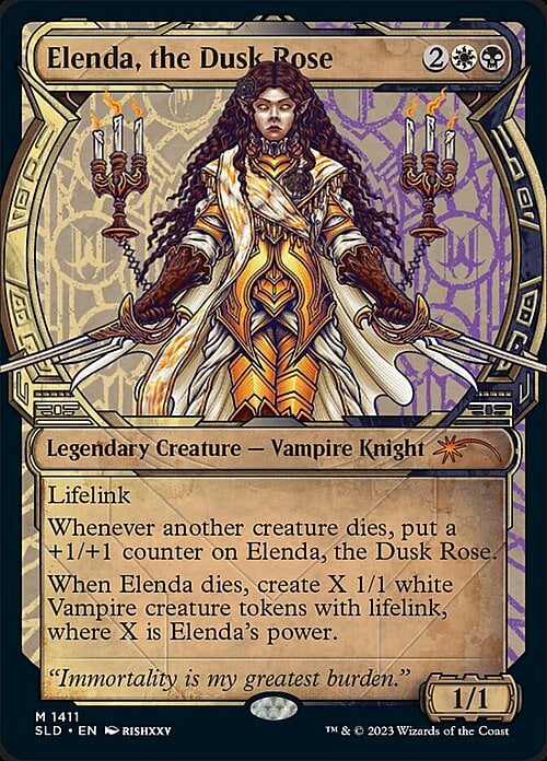 Elenda, the Dusk Rose Card Front
