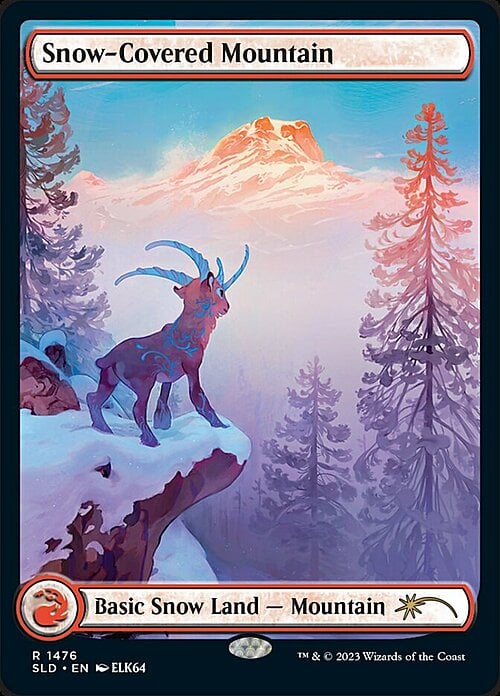 Snow-Covered Mountain Card Front
