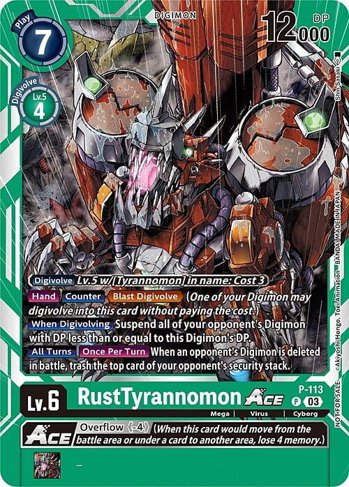 RustTyrannomon Ace Card Front