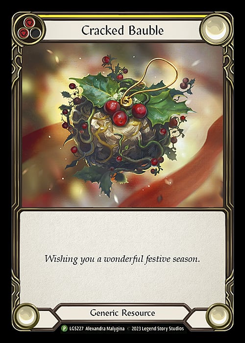 Cracked Bauble Card Front