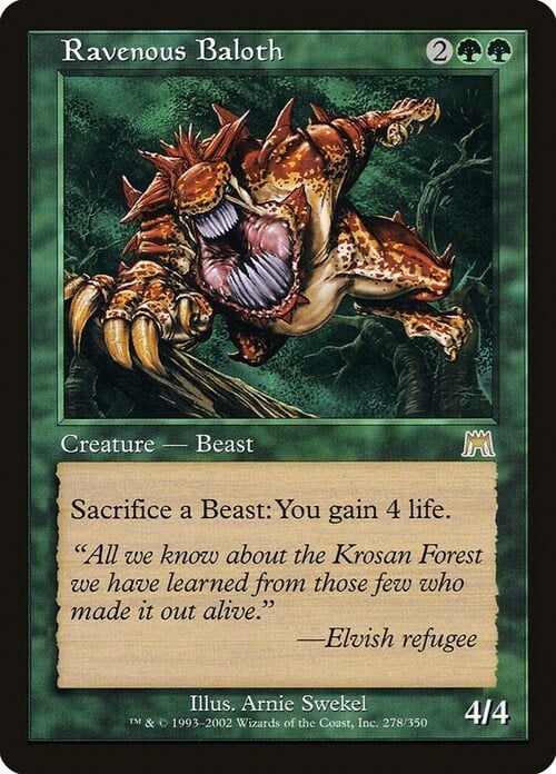 Ravenous Baloth Card Front