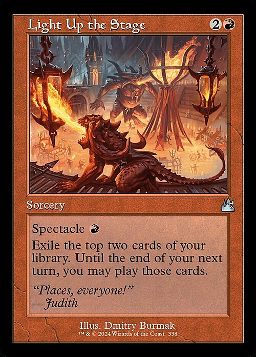 Light Up the Stage Card Front