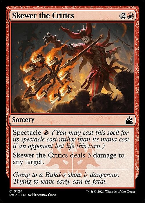 Skewer the Critics Card Front
