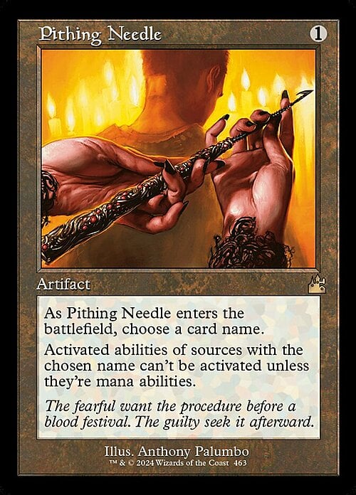 Pithing Needle Card Front