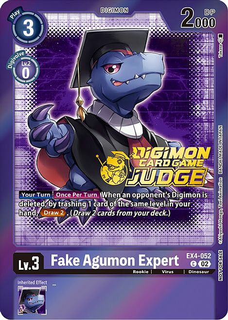 Fake Agumon Expert Card Front