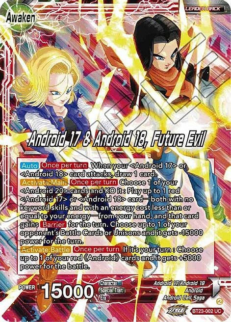 Android 17 & Android 18 // Android 17 & Android 18, Future Evil Card Front