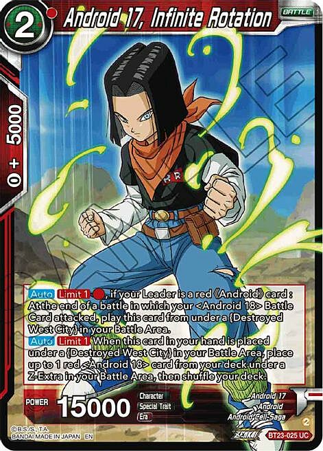 Android 17, Infinite Rotation Frente