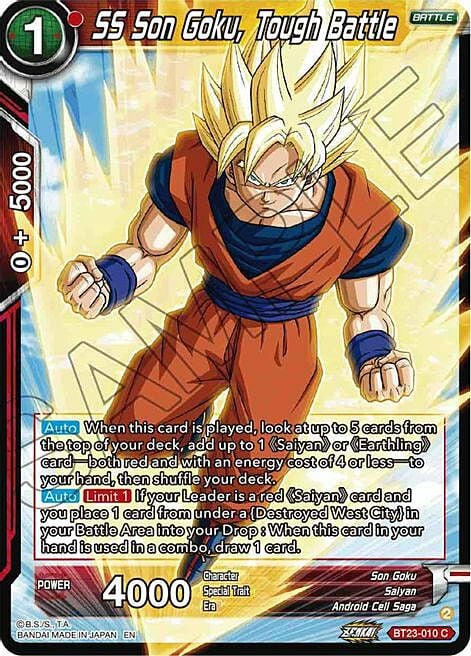 SS Son Goku, Tough Battle Card Front