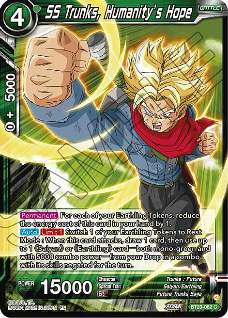 SS Trunks, Humanity's Hope Card Front