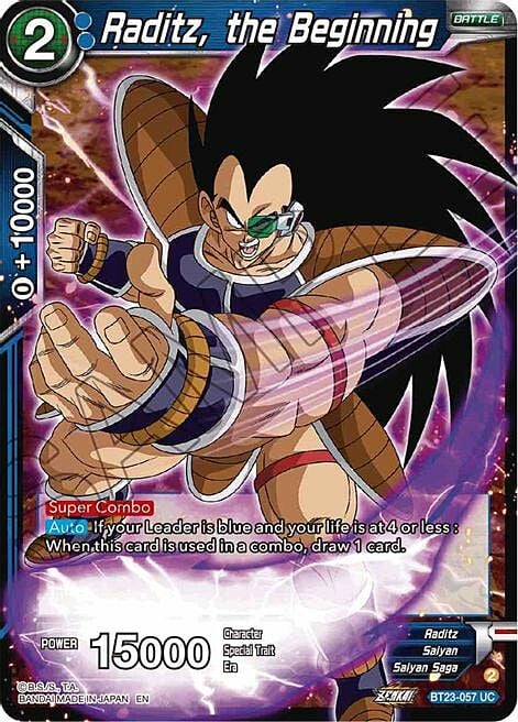 Raditz, the Beginning Card Front