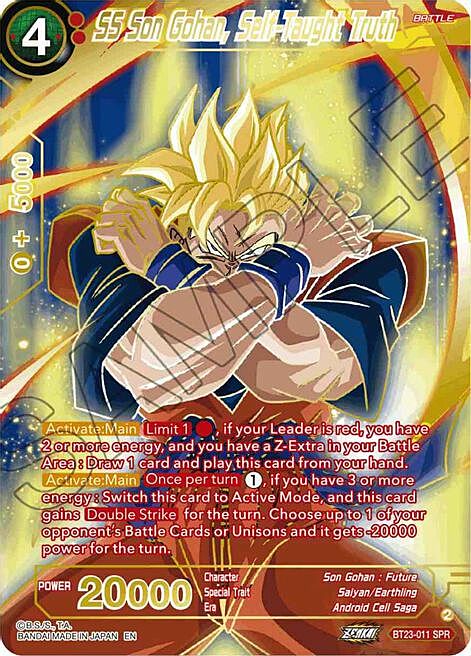 SS Son Gohan, Self-Taught Truth Card Front