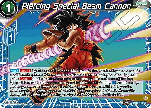Piercing Special Beam Cannon Card Front