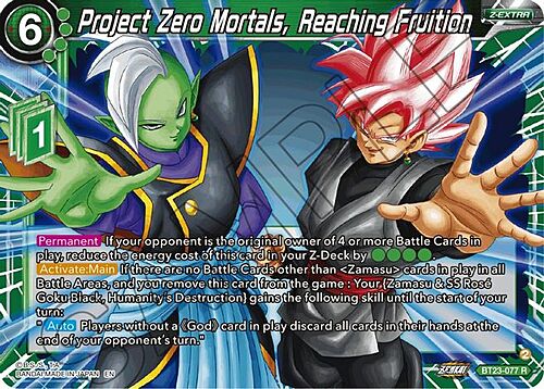 Project Zero Mortals, Reaching Fruition Card Front