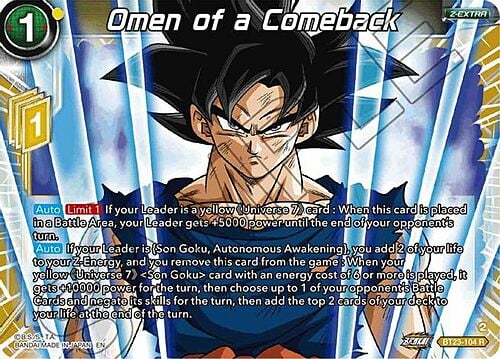 Omen of a Comeback Card Front