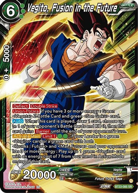 Vegito, Fusion in the Future Card Front