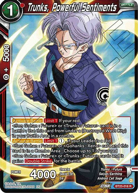 Trunks, Powerful Sentiments Card Front