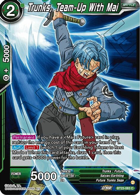 Trunks, Team-Up With Mai Card Front
