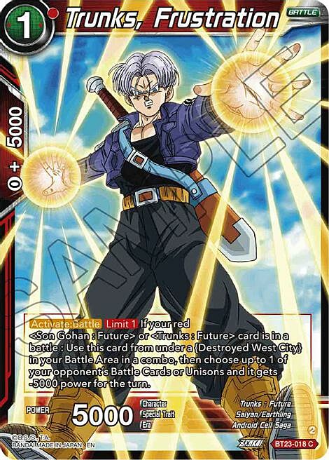 Trunks, Frustration Card Front