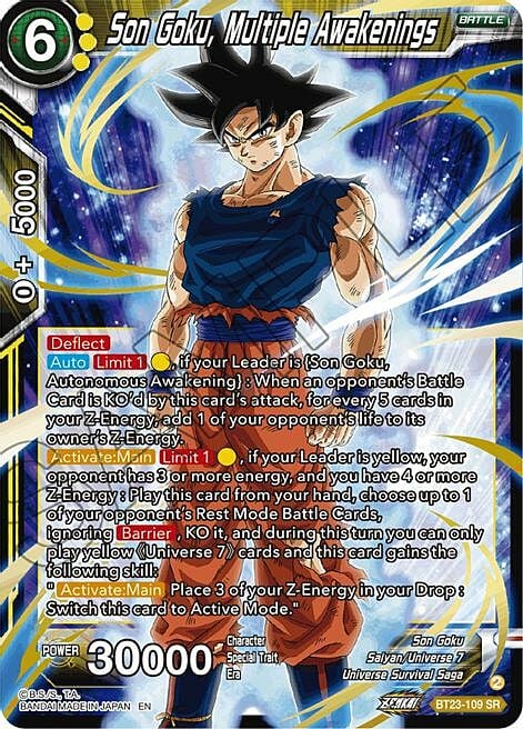 Son Goku, Multiple Awakenings Card Front