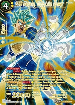 SSB Vegeta, God-Like Power Card Front
