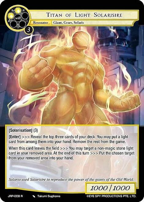 Titan of Light Solarisire Card Front