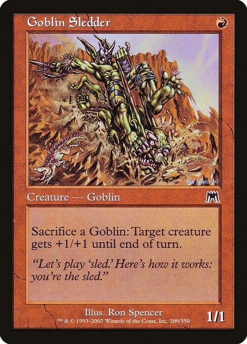 Goblin su Slitta Card Front