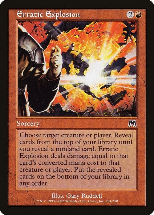 Erratic Explosion Card Front