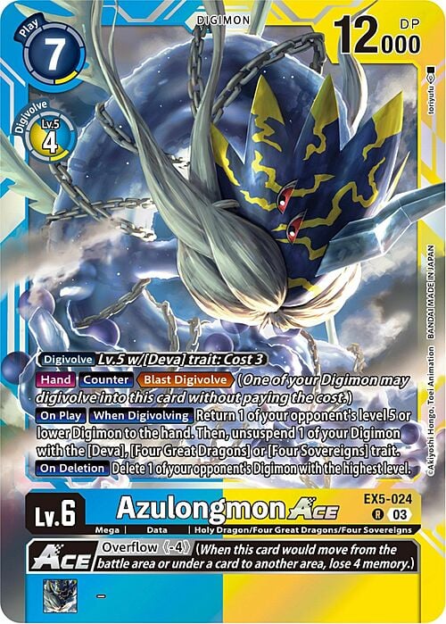 Azulongmon Ace Card Front