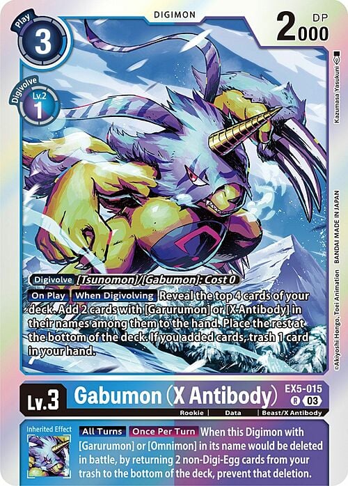 Gabumon (X Antibody) Card Front