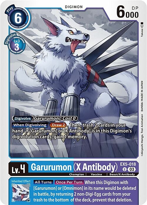 Garurumon (X Antibody) Card Front