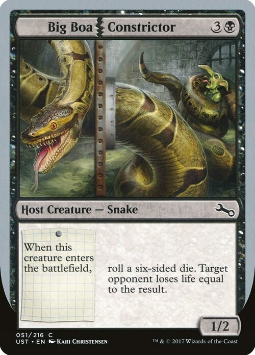 Big Boa Constrictor Card Front