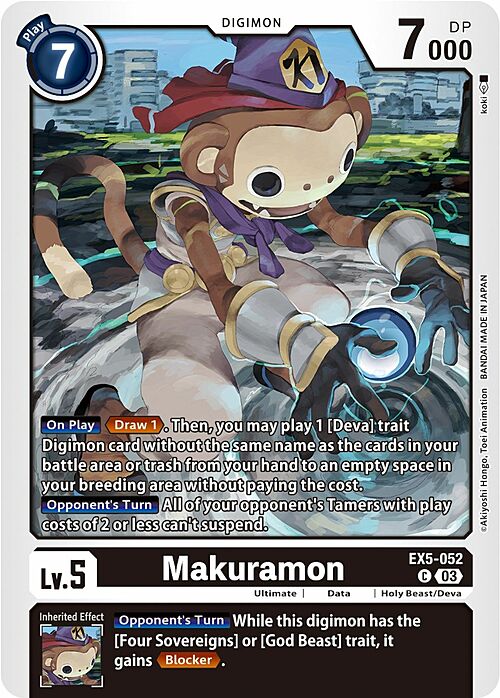 Makuramon Card Front