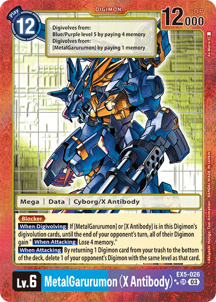 MetalGarurumon (X Antibody) Card Front