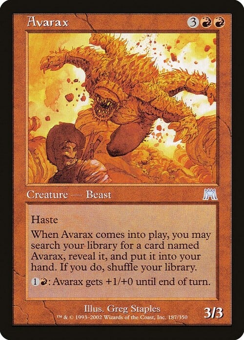 Avarax Card Front