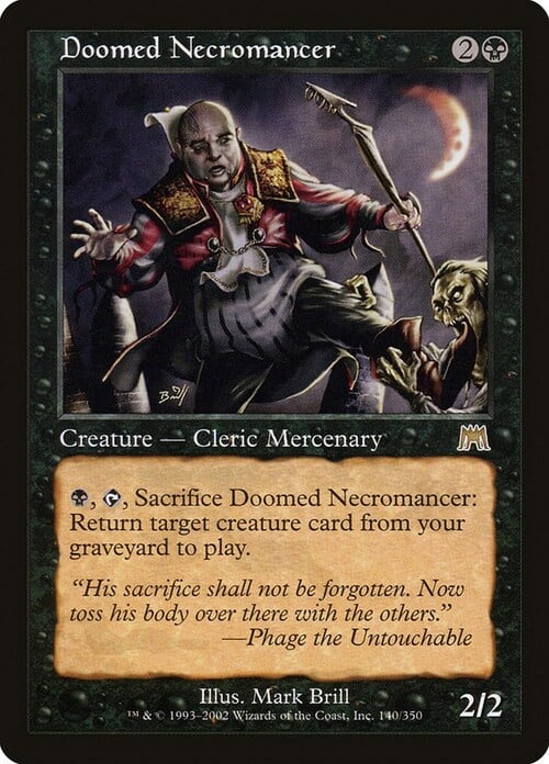 Doomed Necromancer Card Front