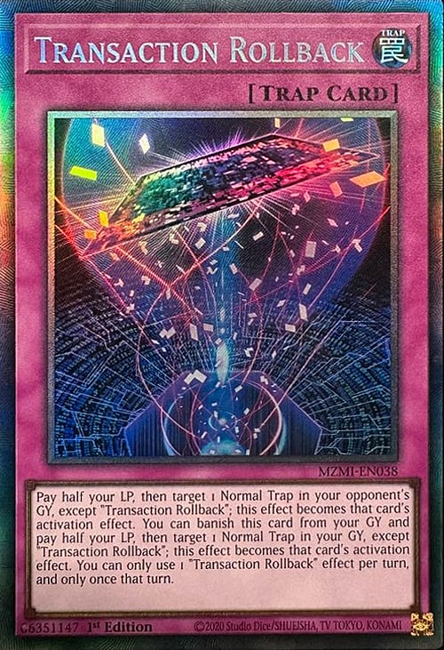 Transaction Rollback Card Front