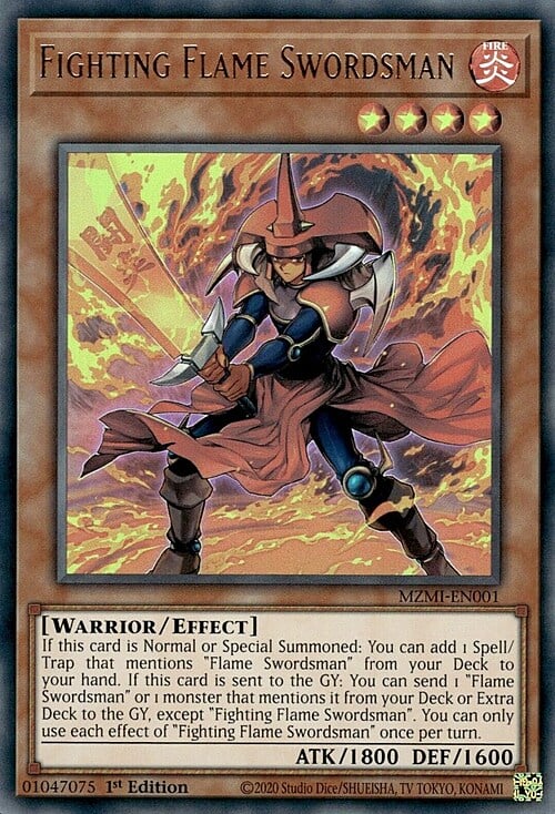 Fighting Flame Swordsman Card Front