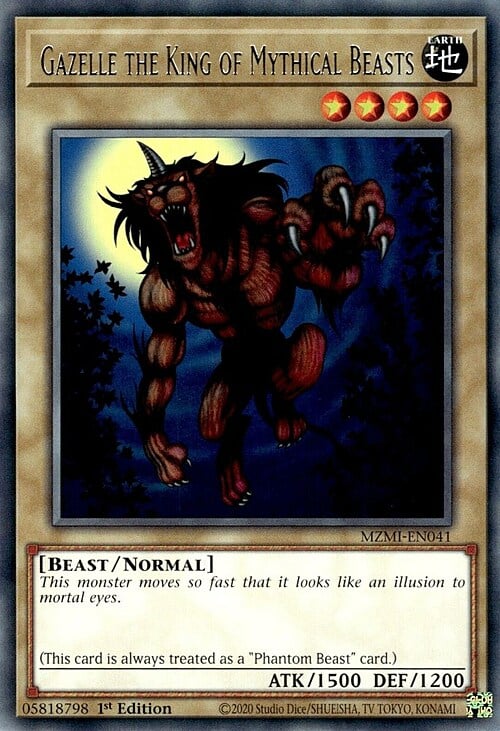 Gazelle the King of Mythical Beasts Card Front