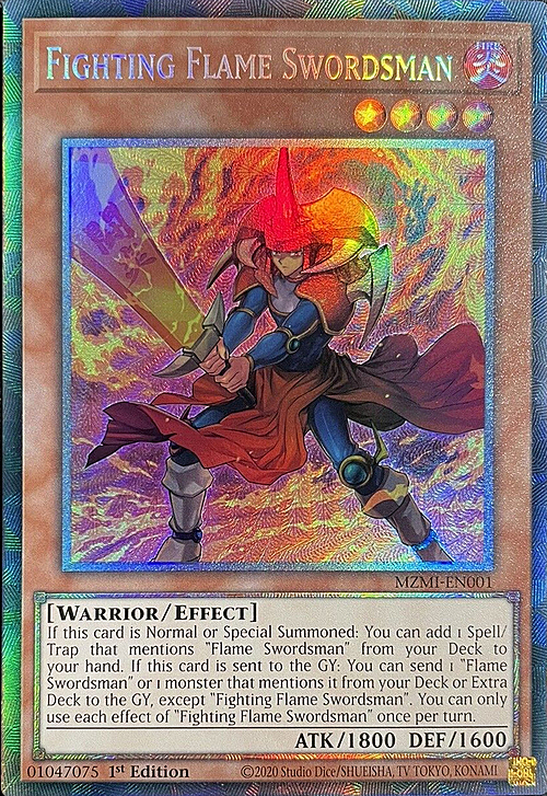 Fighting Flame Swordsman Card Front