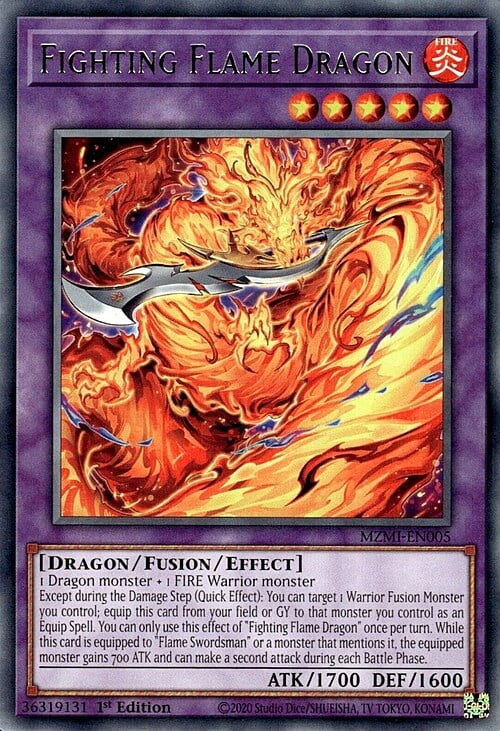 Fighting Flame Dragon Card Front